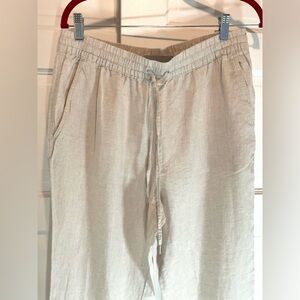 H&M natural linen trousers
